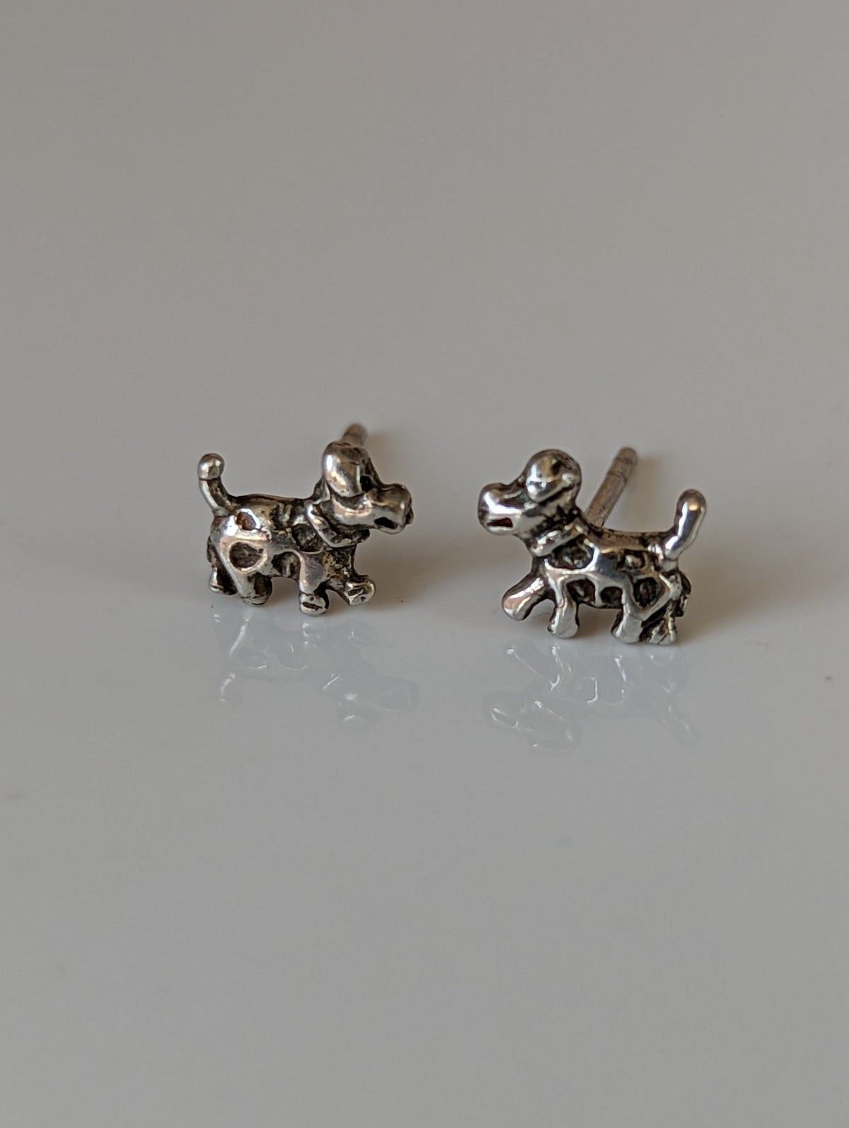 Silver Steed Dalmation Silver Stud Earrings