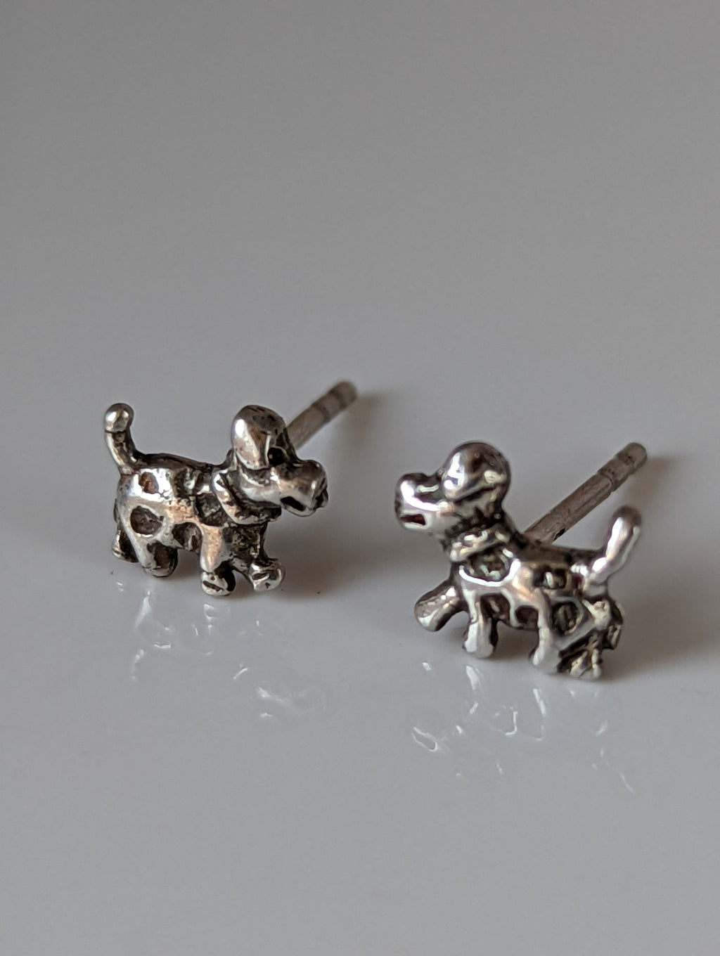 Silver Steed Dalmation Silver Stud Earrings