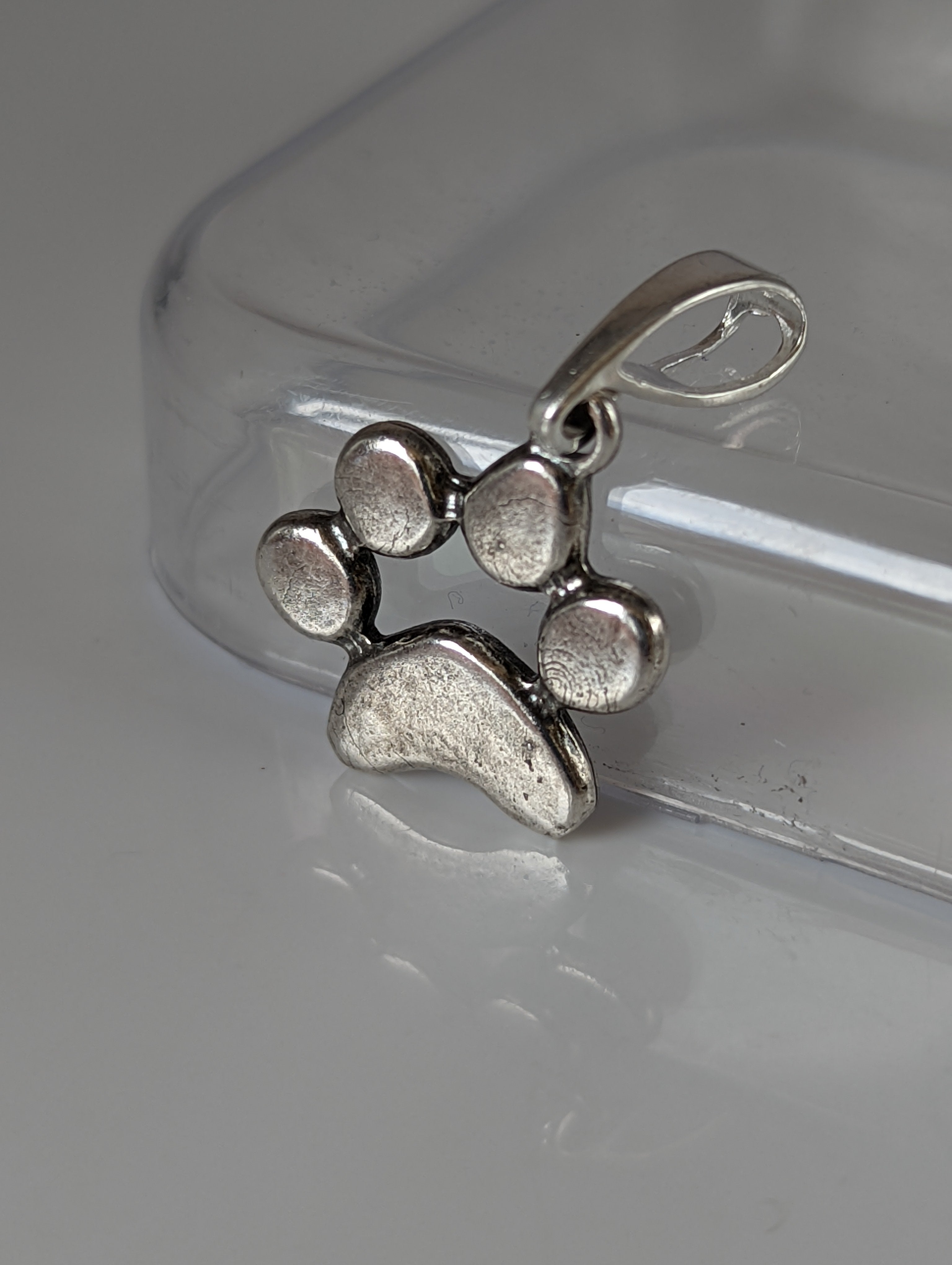 Silver Steed Paw Print Silver Pendant