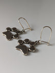Silver Steed Paw Print Silver Dropped Earrings