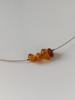 Silver Steed Real Amber Bead Necklace