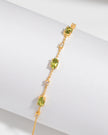 Peridot Bracelet and Earrings Set in 18k Gold Vermeil
