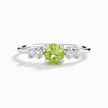 Peridot-ring med fem steiner i sterlingsølv