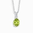 Collar con colgante de peridoto en plata de ley