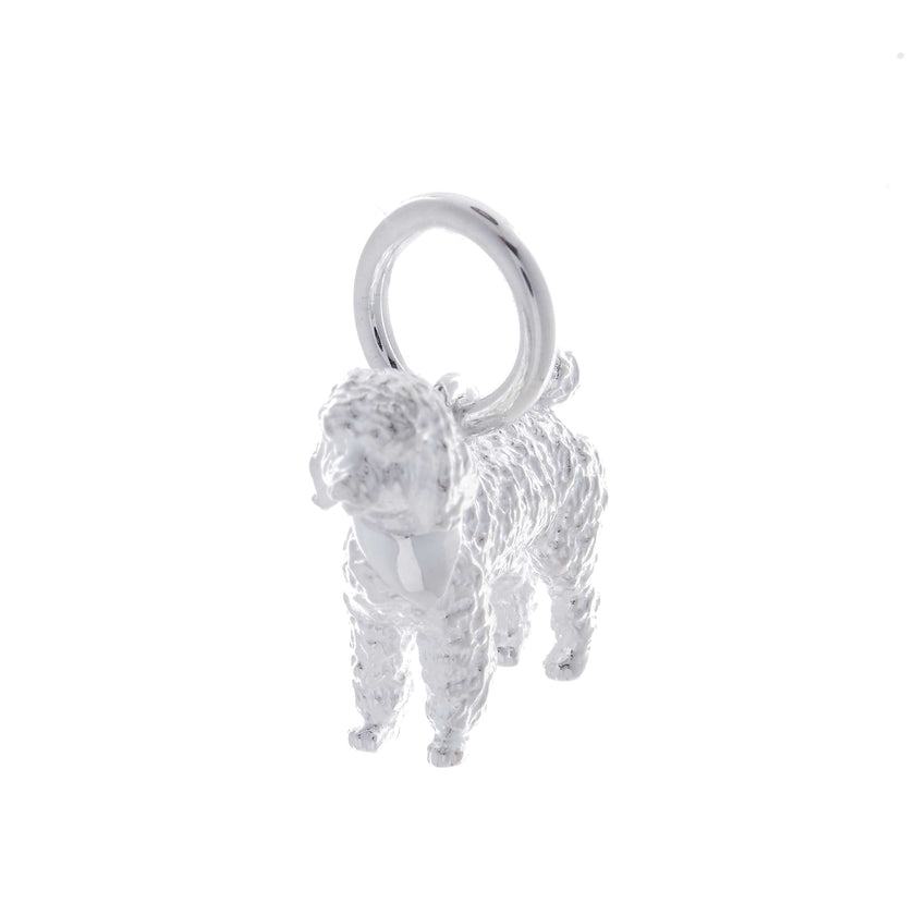 Poodle Personalised Silver Dog Tag Necklace