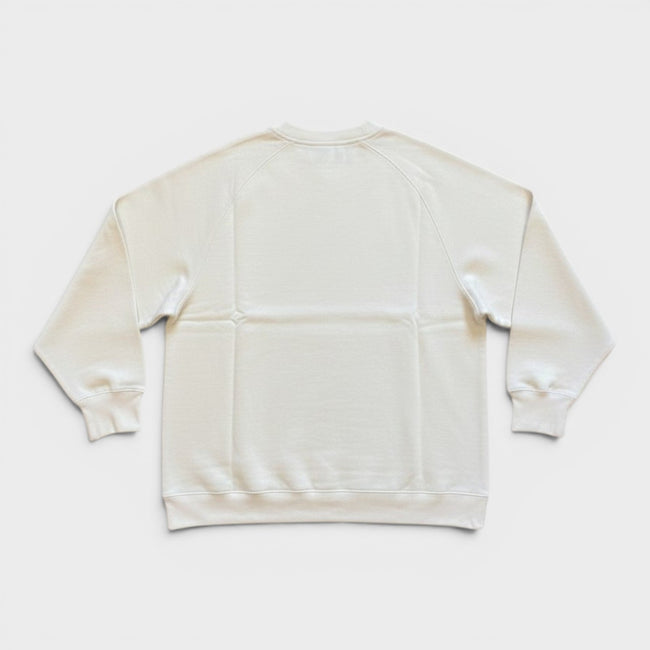 V Neck Logo Sweatshirt Cloud White
