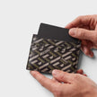 La Greca Signature Card Case Black Kakhi