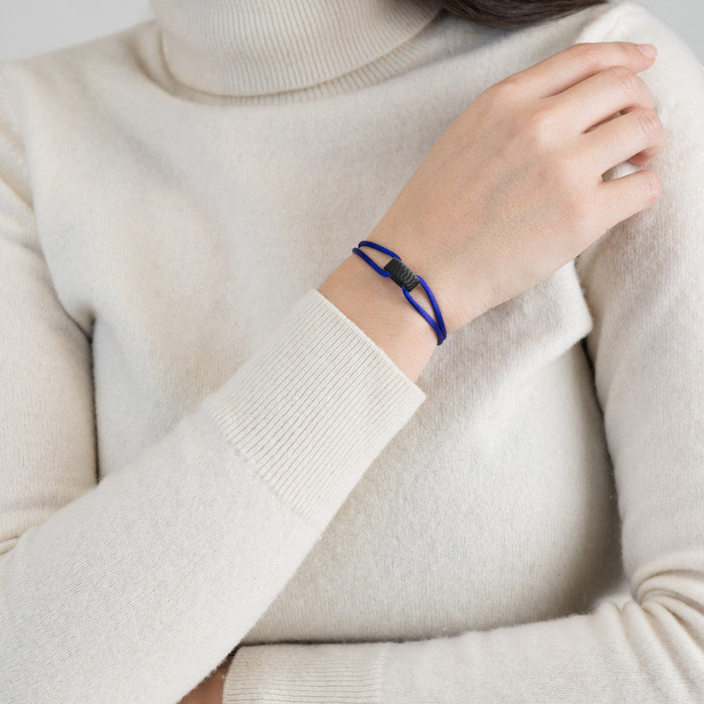 Carbon Regent Cord Bracelet