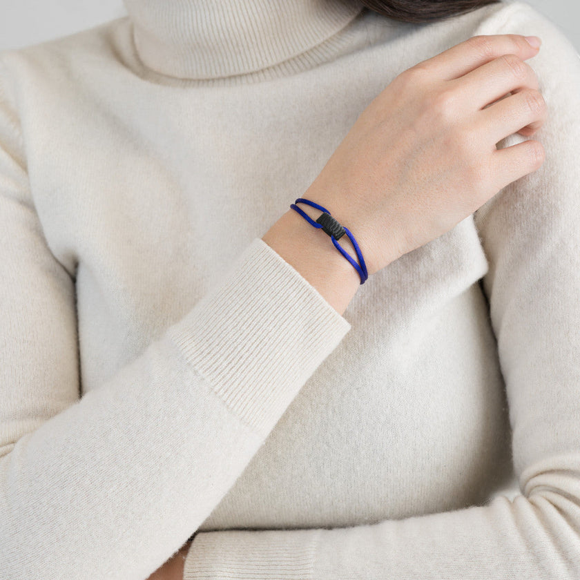 Carbon Regent Cord Bracelet
