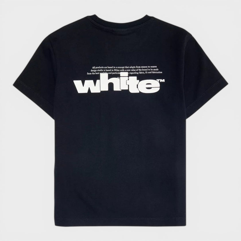 Kids 3D Logo Basic Fit Tee Black White