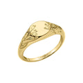 Laura Ashley Silver Farlington Flowers Signet Ring