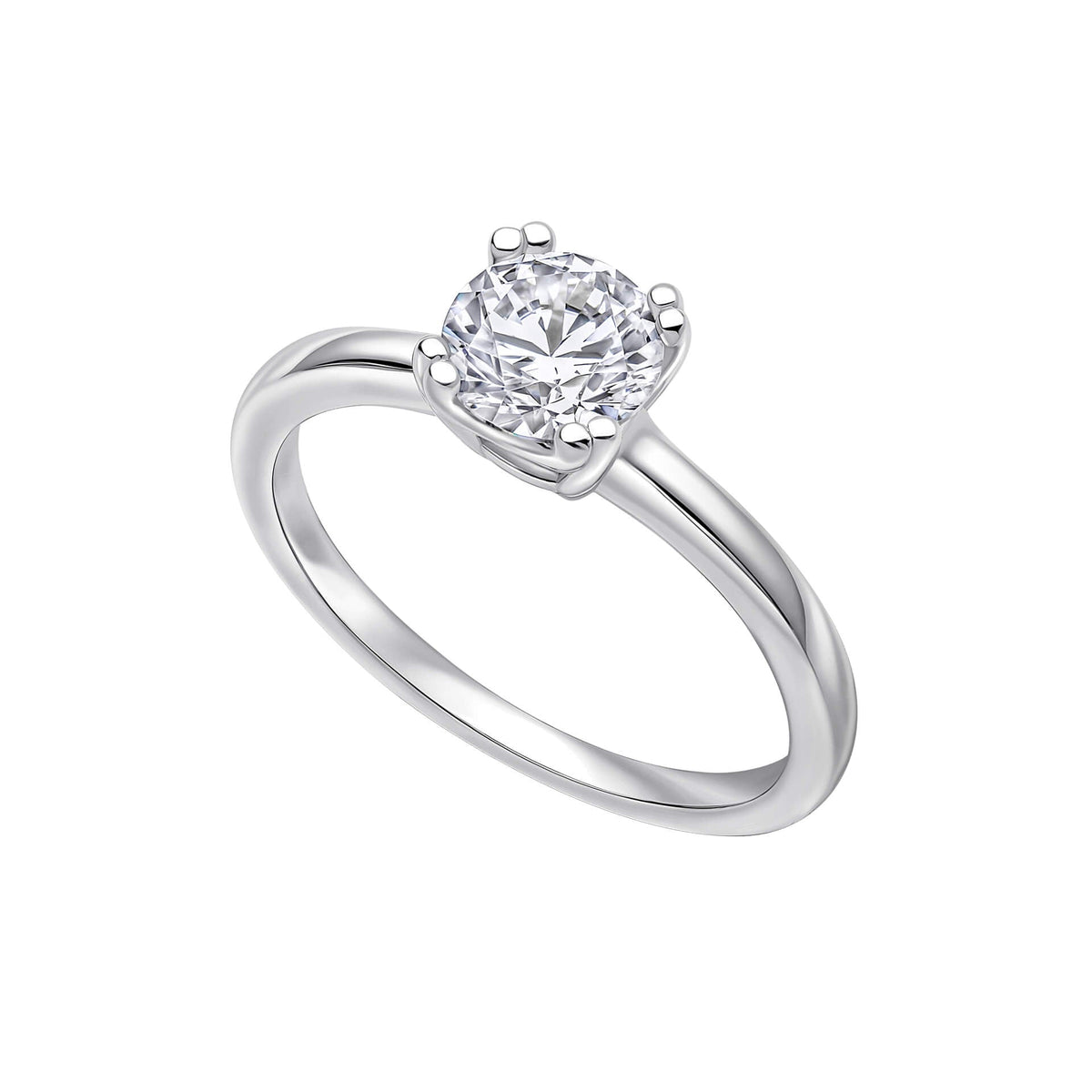 Diamonfire Solitärring mit Doppelfassung