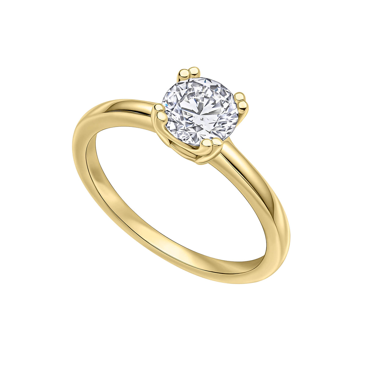 Diamonfire Solitärring mit Doppelfassung
