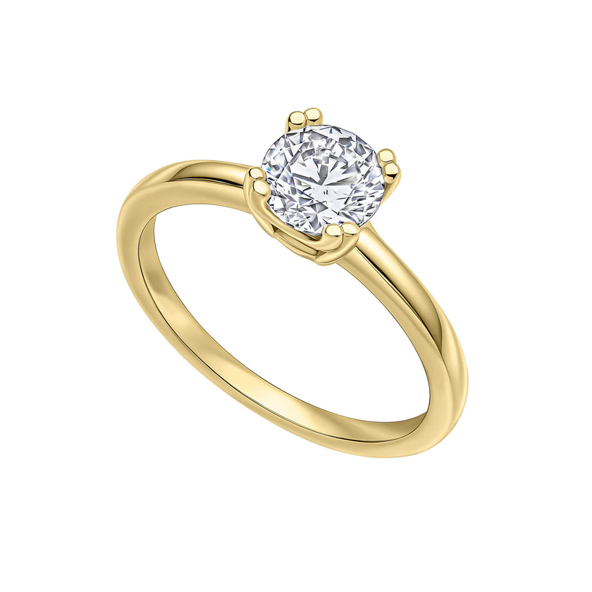 Diamonfire Solitärring mit Doppelfassung
