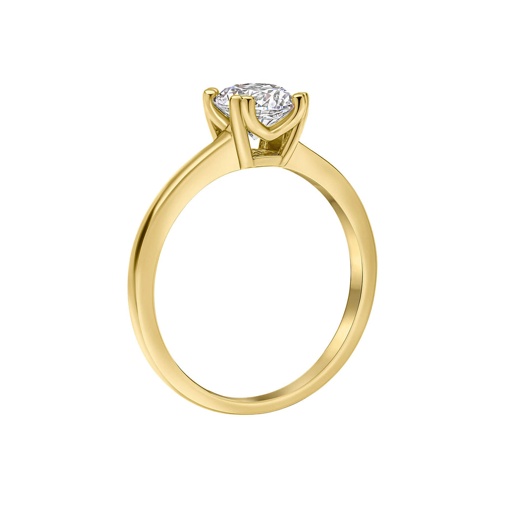 Diamonfire Double Claw Solitaire Ring