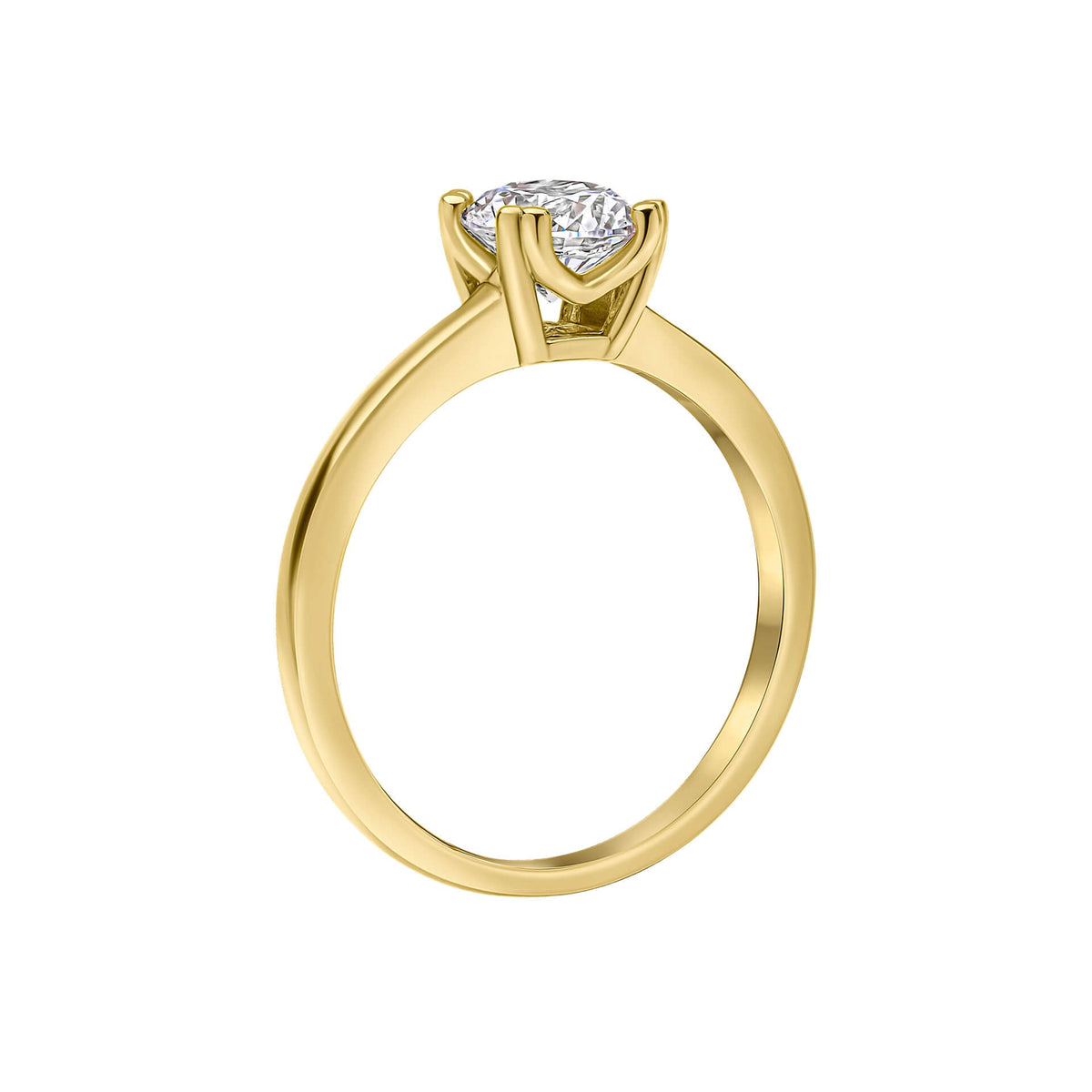 Diamonfire Solitärring mit Doppelfassung