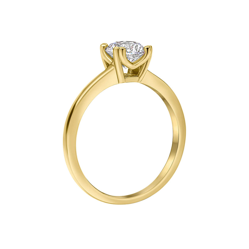 Diamonfire Solitärring mit Doppelfassung