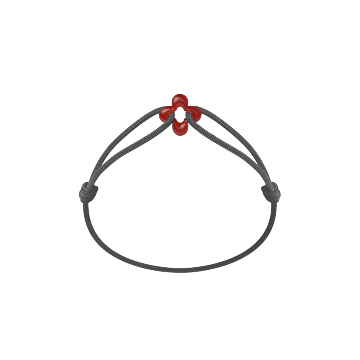 Mini Red Clover Cord Bracelet