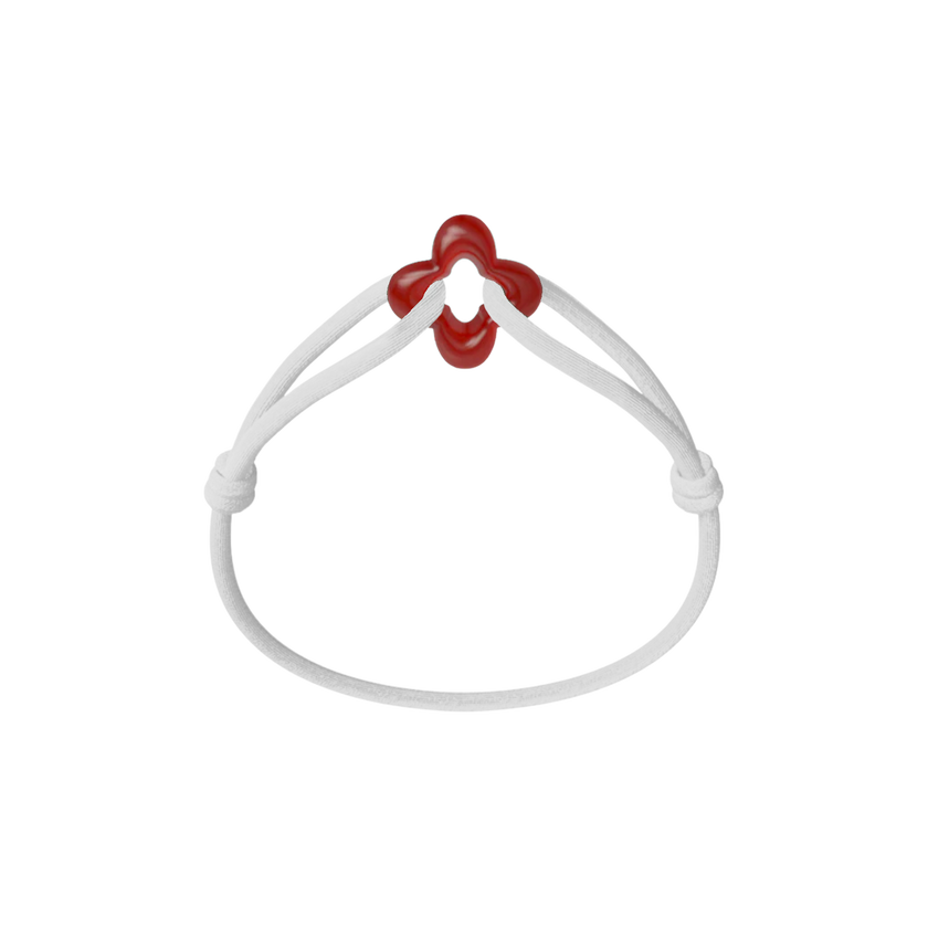Red Clover Cord Bracelet