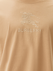 Logo Embroidered Cotton T-Shirt Soft Fawn