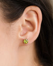 Set de regalo de joyería de peridoto para uso diario en plata de ley