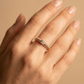 Solid Gold Ring – Radiant Beaded Solitaire – 14ct Gold
