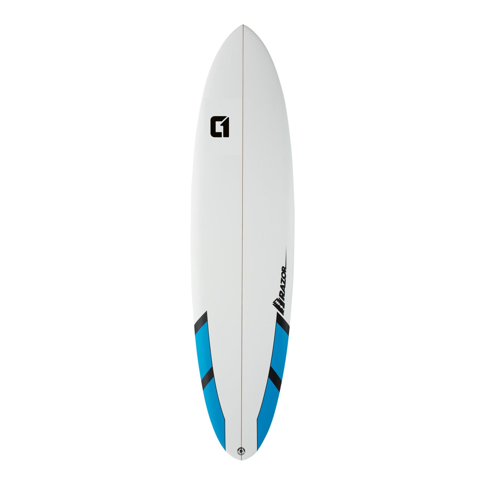 7ft 6 Razor Round Tail Mini Mal Surfboard in matter Ausführung (FINNEN inklusive)