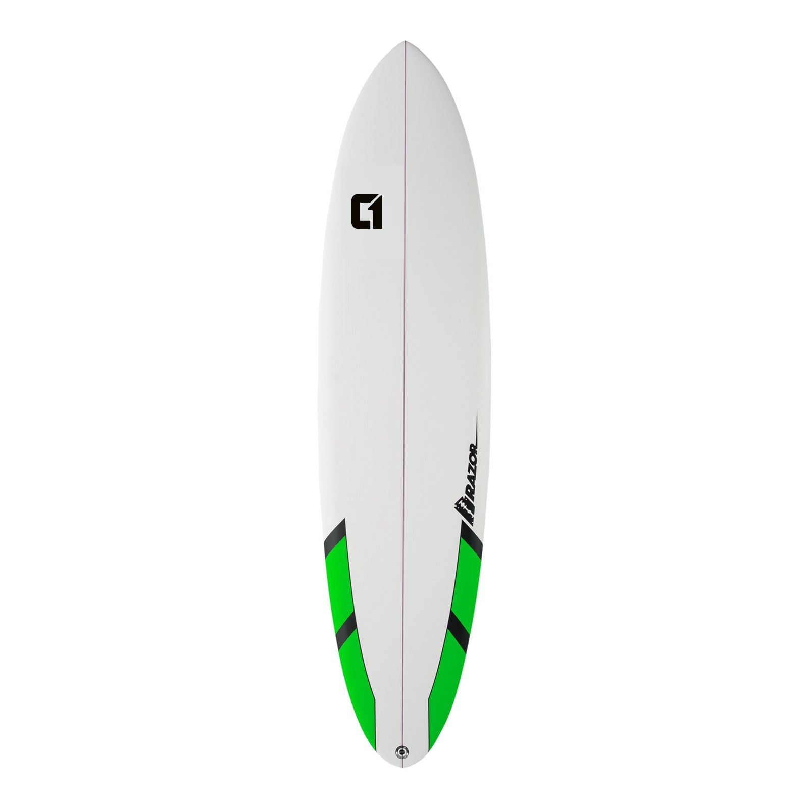 7ft 6 Razor Round Tail Mini Mal Surfboard in matter Ausführung (FINNEN inklusive)