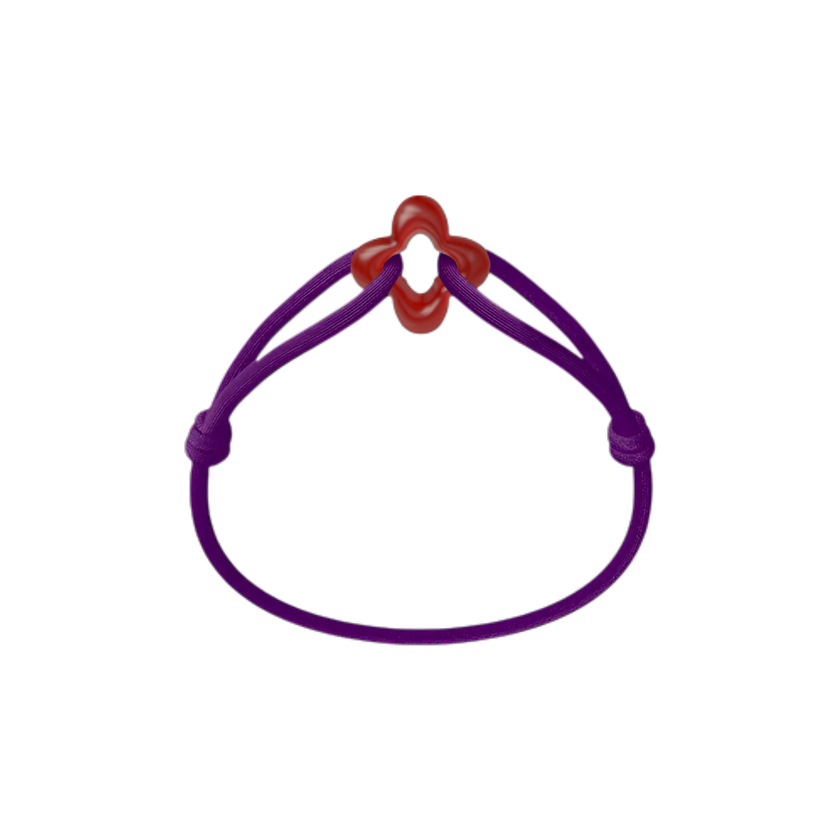 Red Clover Cord Bracelet