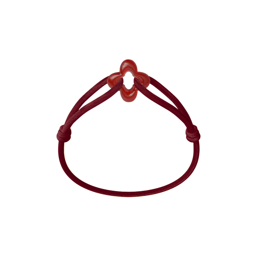 Red Clover Cord Bracelet