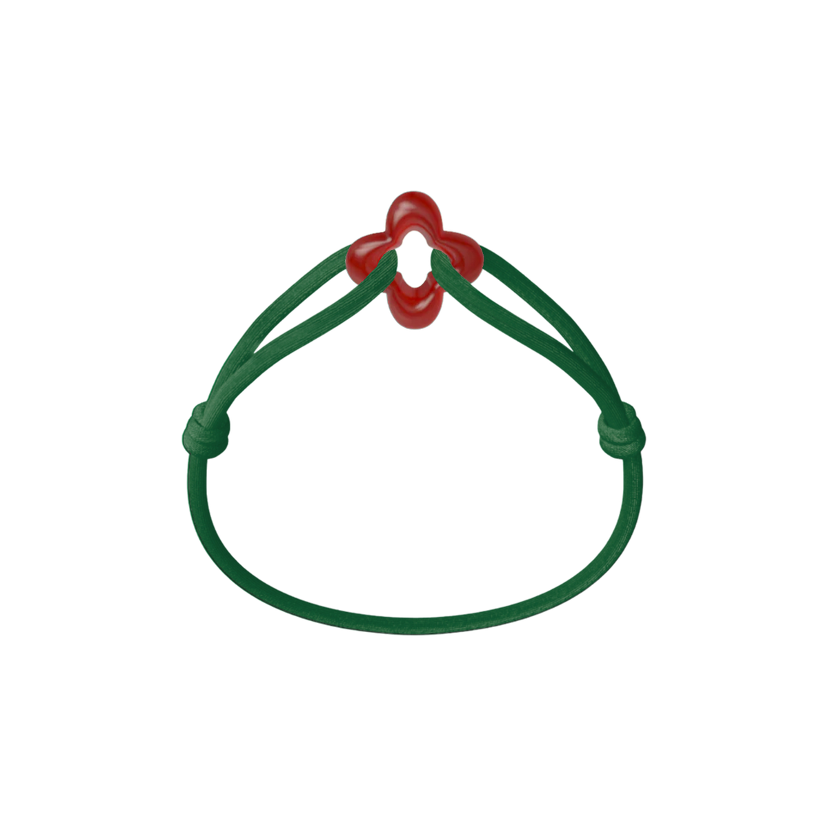 Red Clover Cord Bracelet