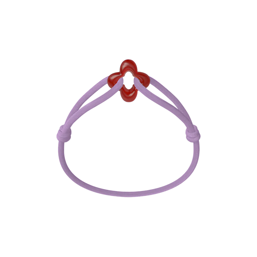 Red Clover Cord Bracelet