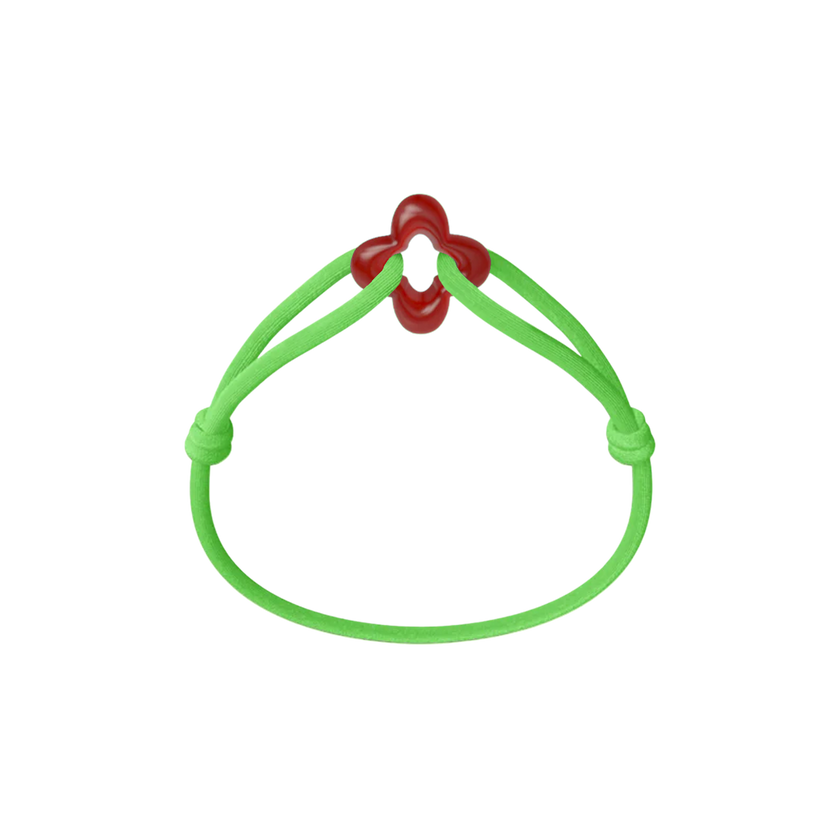 Red Clover Cord Bracelet