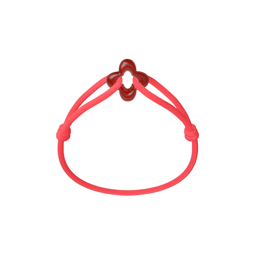 Red Clover Cord Bracelet