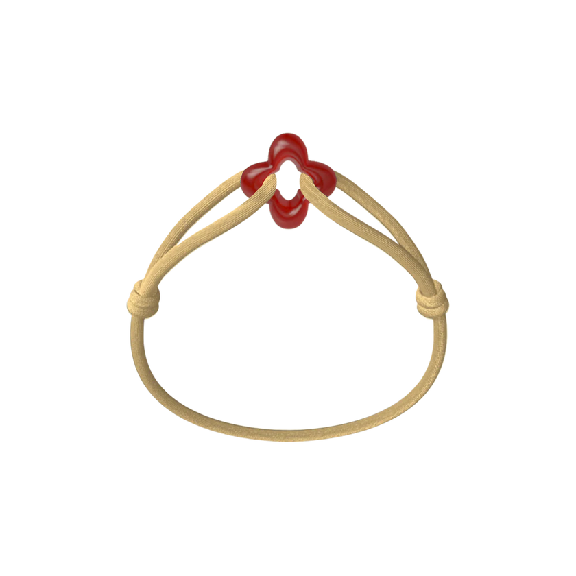 Red Clover Cord Bracelet