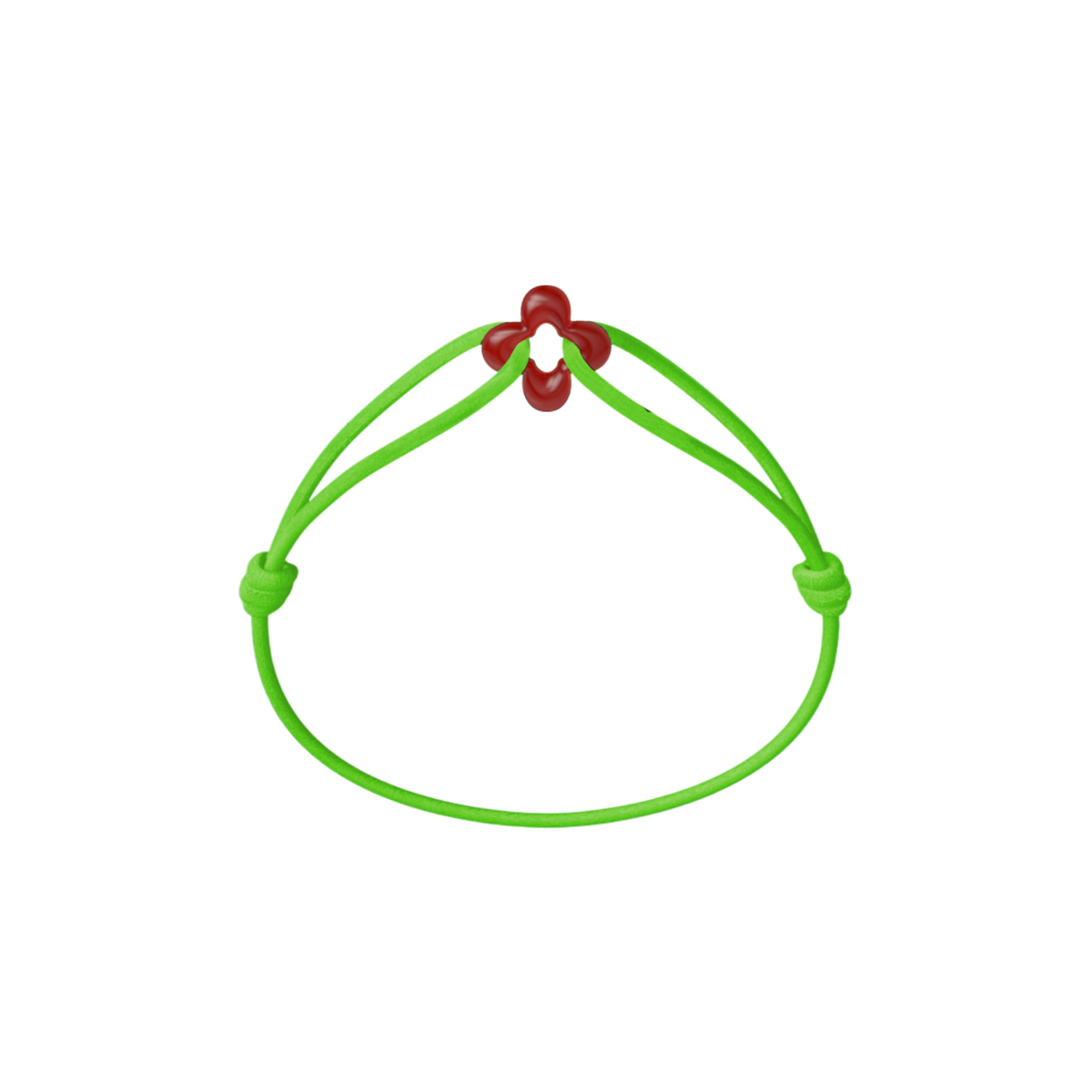 Mini Red Clover Cord Bracelet