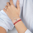Silver Heart Cord Bracelet