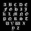 Charm Coven Gammelt engelsk forbogstavs-charm