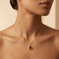 14K Gold Ruby Necklace – Ruby Glow Teardrop | Majestic Jewellery