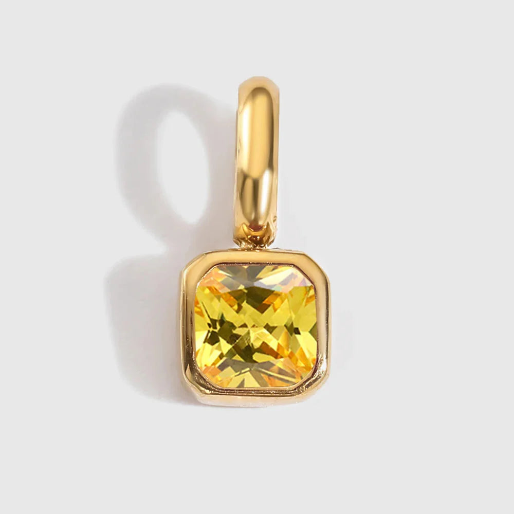 Octagon Birthstone Charms