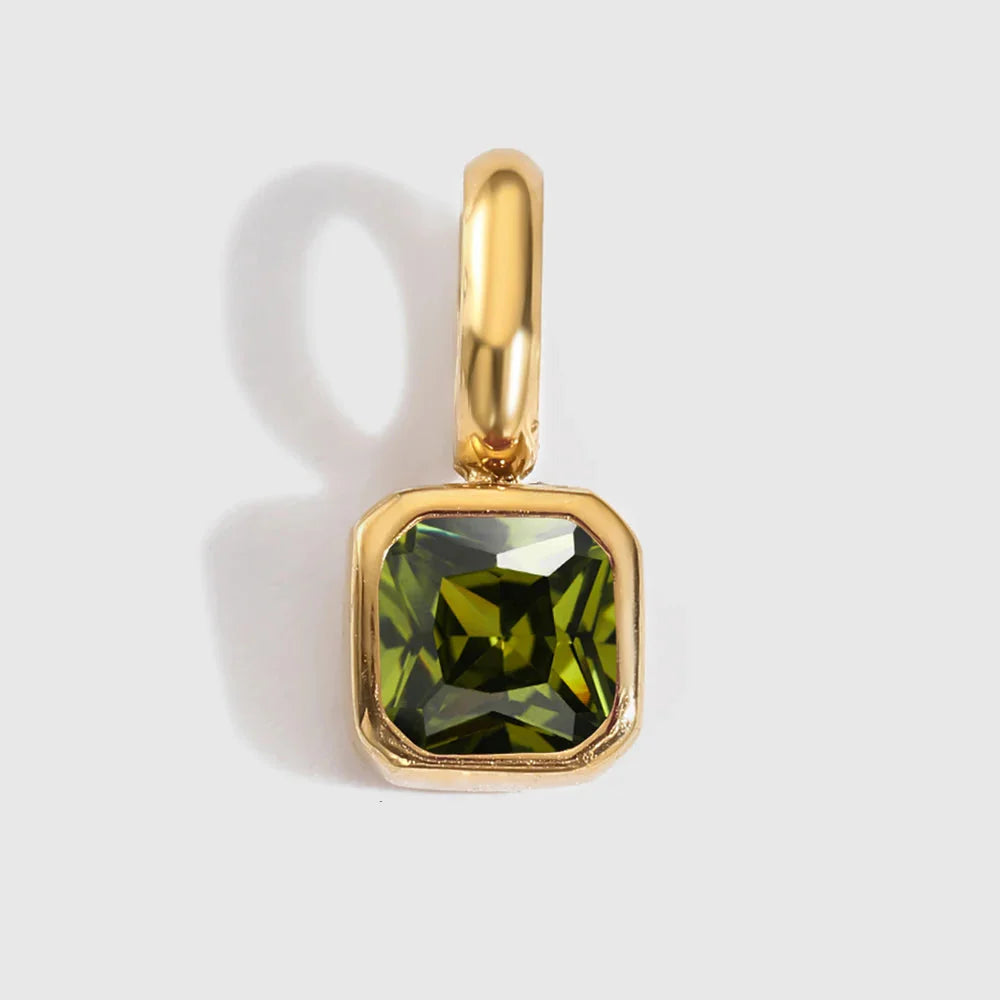 Octagon Birthstone Charms