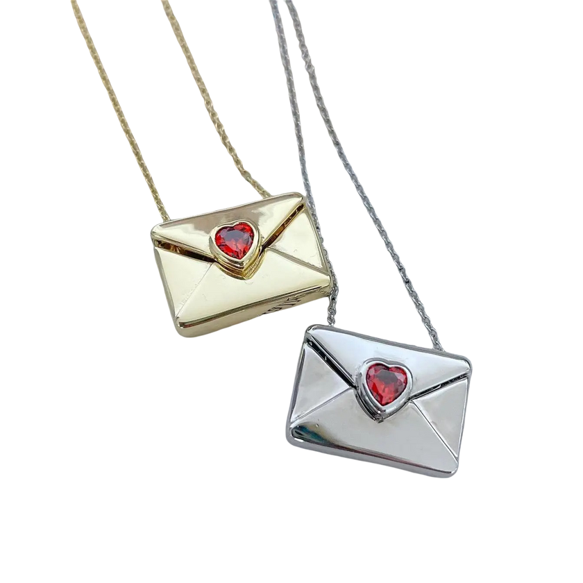 Envelope Heart Necklace