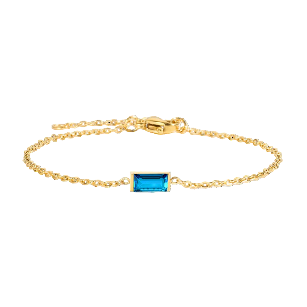 Armband mit eckigem Geburtsstein