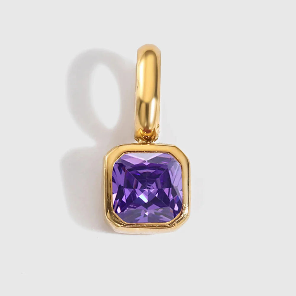 Octagon Birthstone Charms