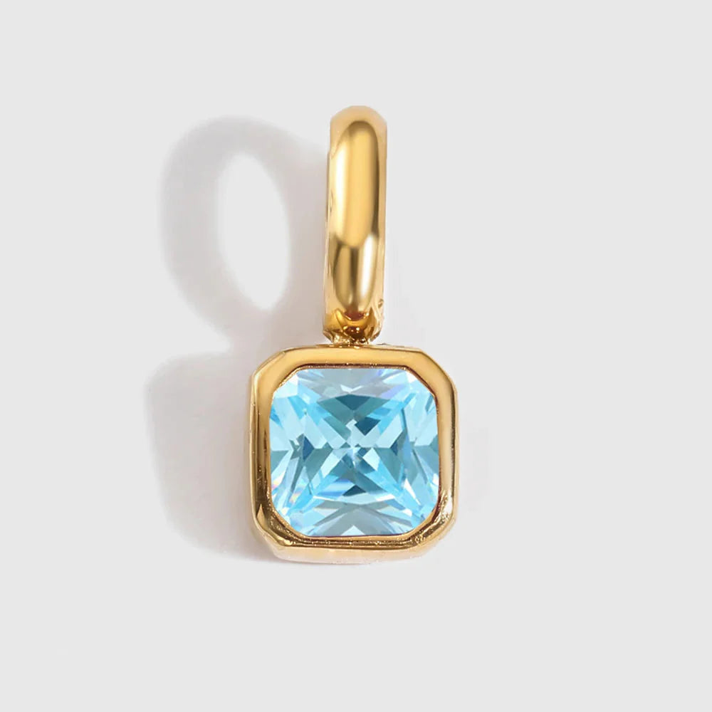 Octagon Birthstone Charms