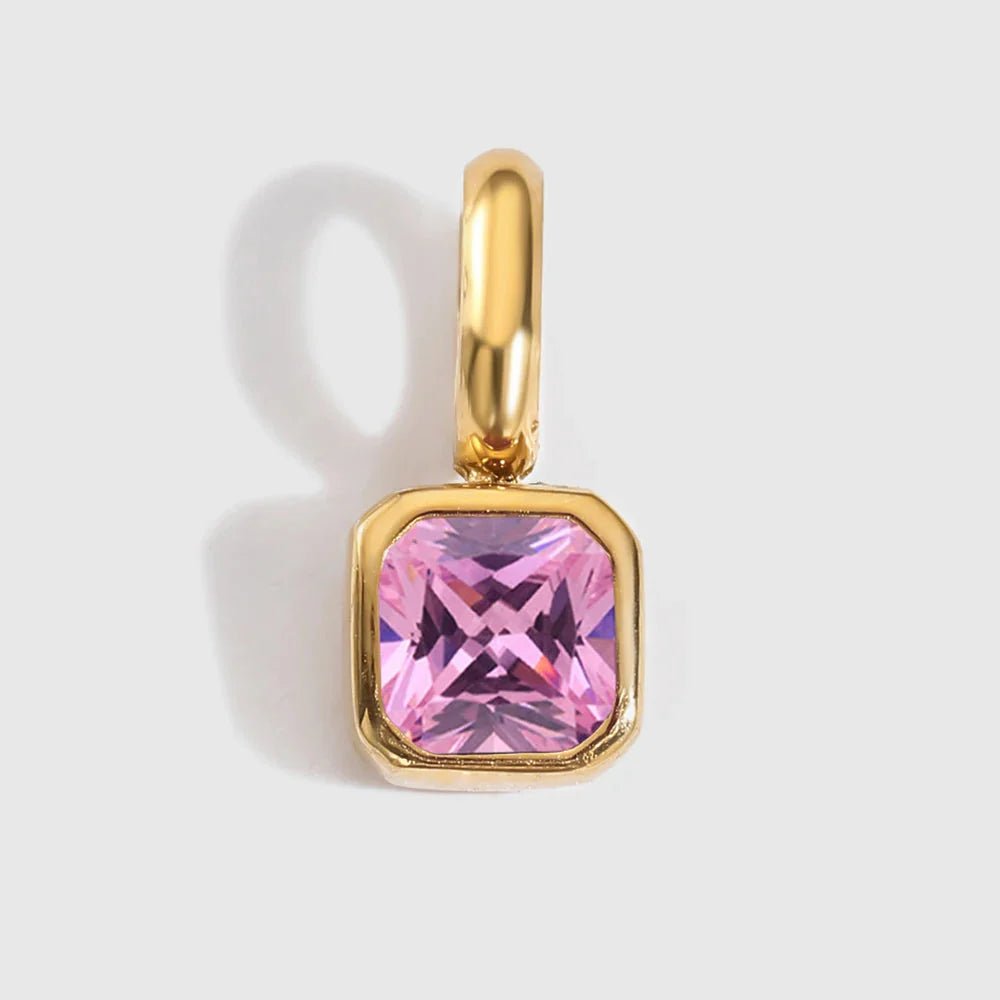 Octagon Birthstone Charms