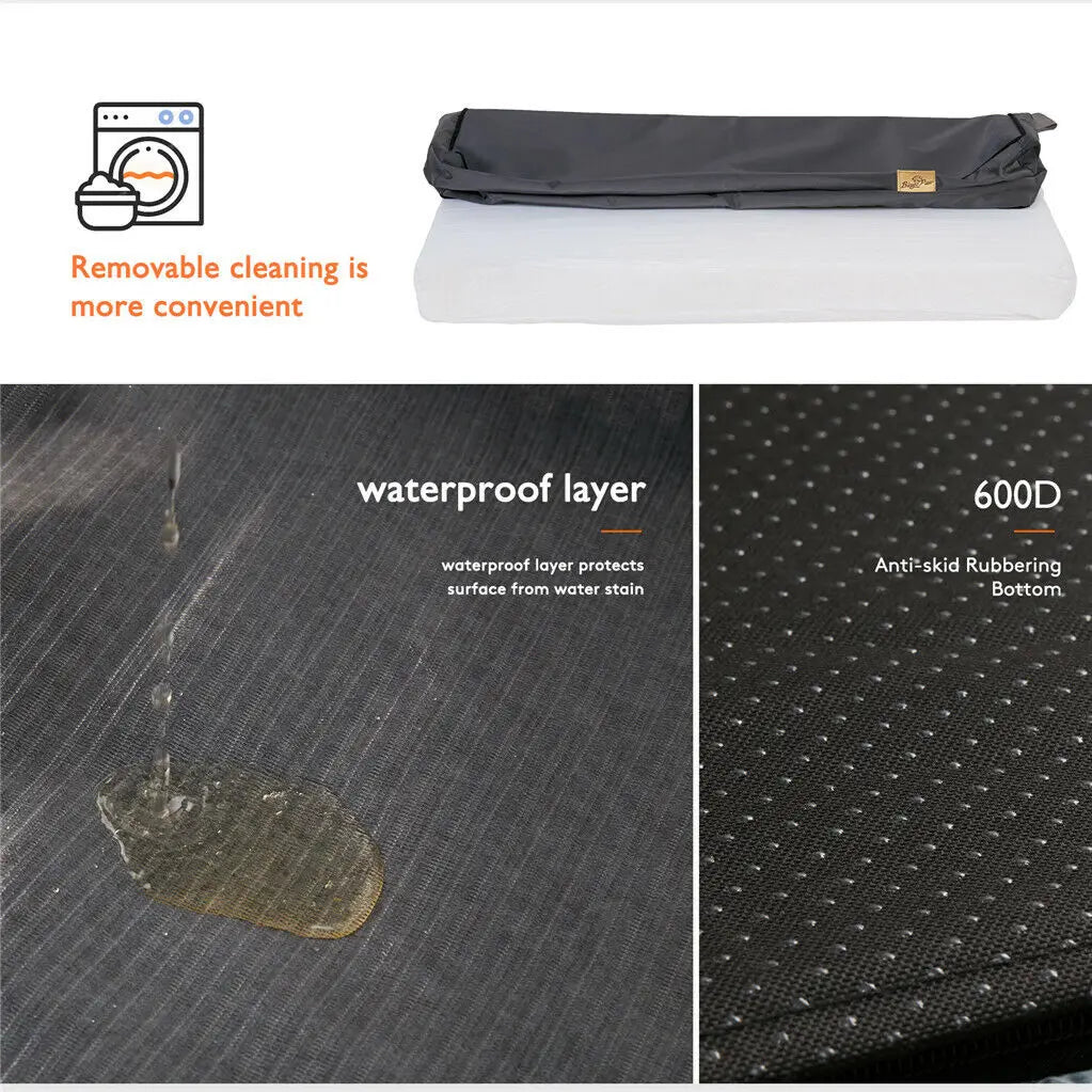 M L XL 2XL Dog Bed Jumbo Pet Orthopedic Bed Memory Foam Base Crate Mattess Cushion with Washable Cover Waterproof
