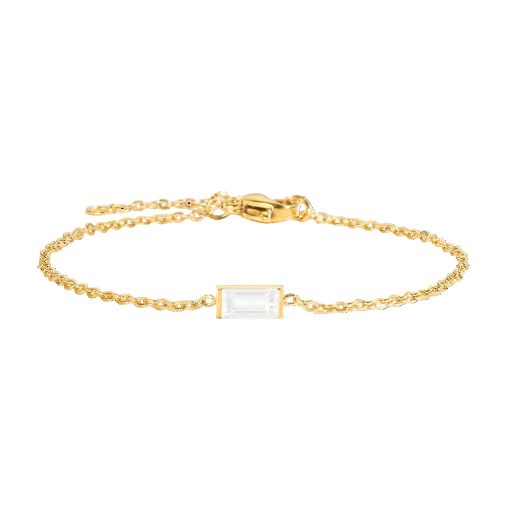Armband mit eckigem Geburtsstein