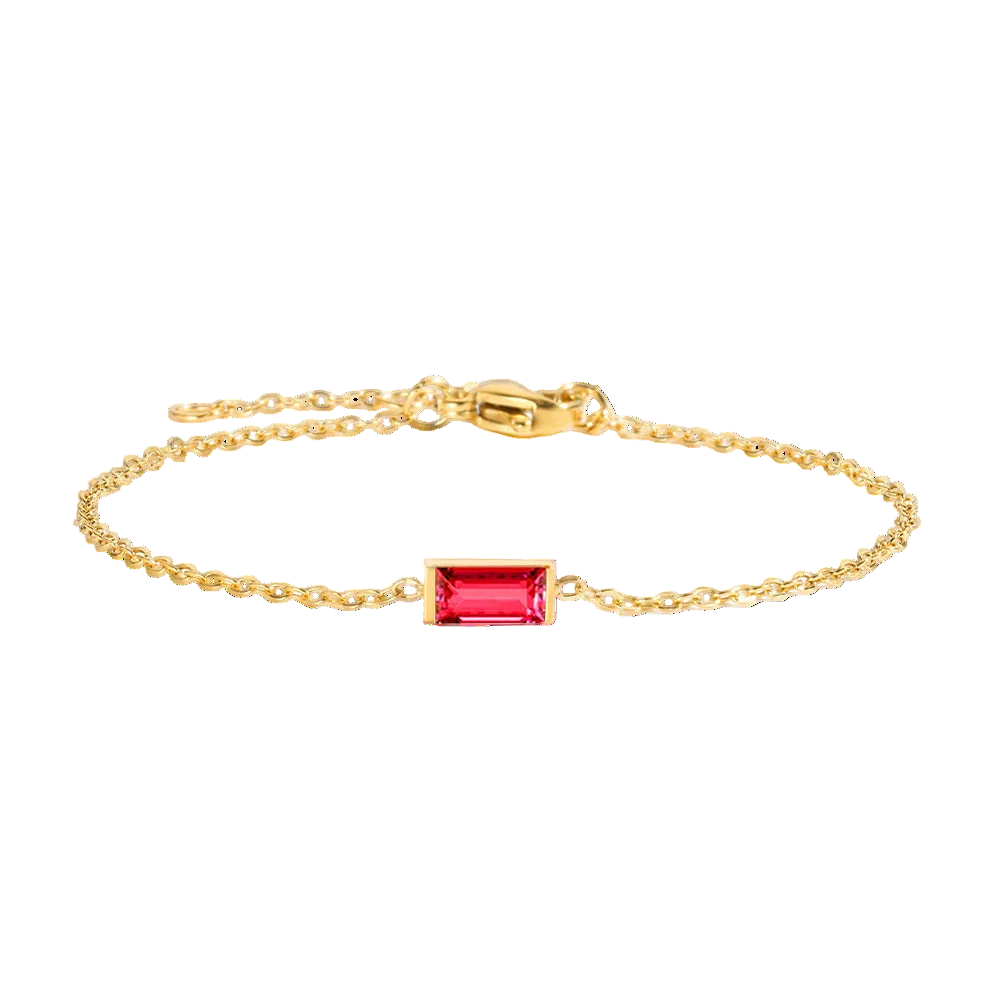 Armband mit eckigem Geburtsstein