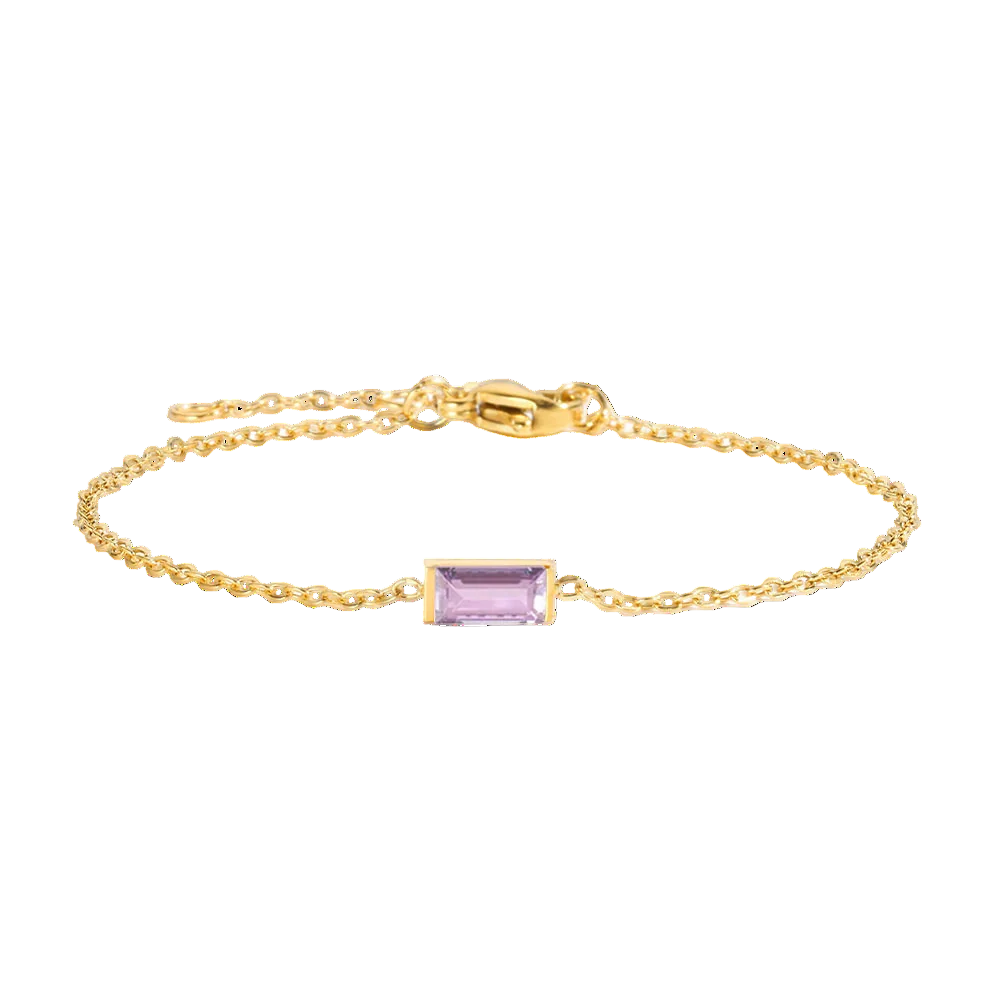 Armband mit eckigem Geburtsstein